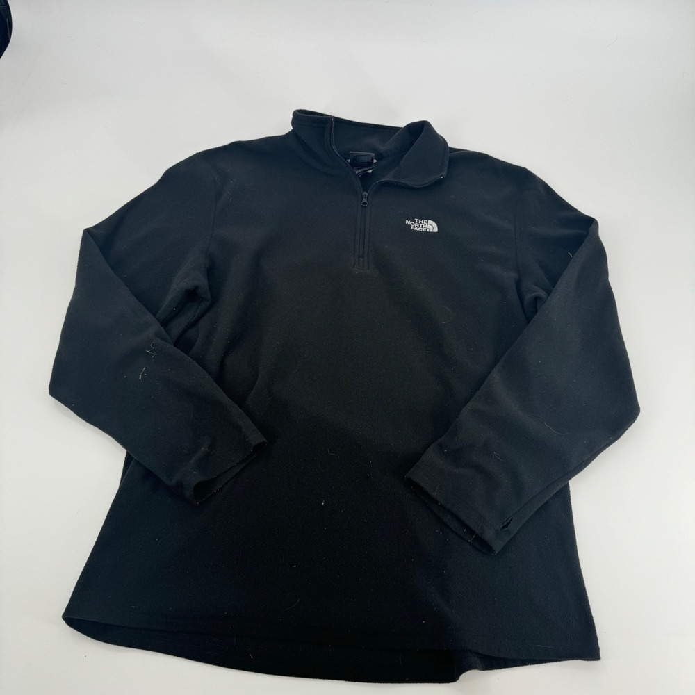 The North Face Mens XL Black 1/4 Zip Pullover Fleece Sweater